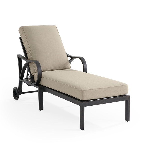 Key West Rustic Bronze Aluminum with Cushions Chaise Lounge