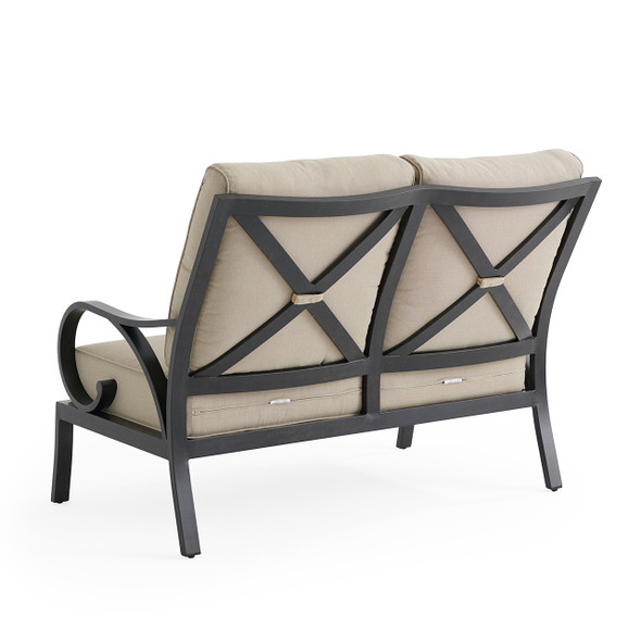 Key West Rustic Bronze Aluminum with Cushions Loveseat