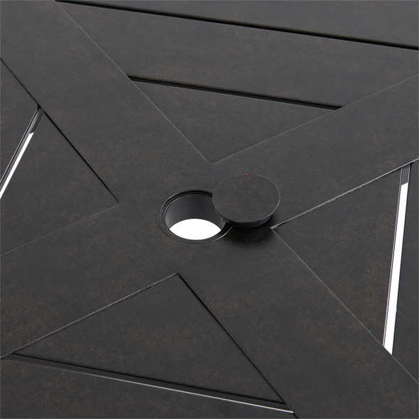 Key West Rustic Bronze Aluminum 70 x 40 in. Dining Table