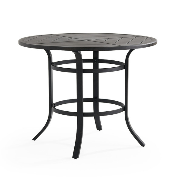 Key West Rustic Bronze Aluminum 48 in. D Gathering Height Table