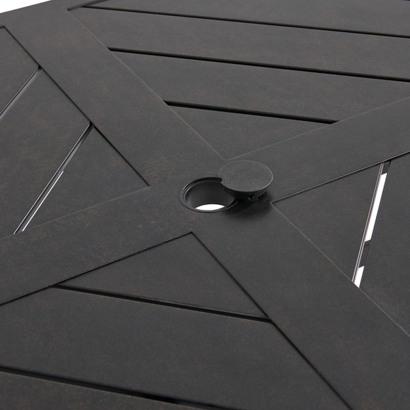 Key West Rustic Bronze Aluminum 82 x 41 in. Dining Table