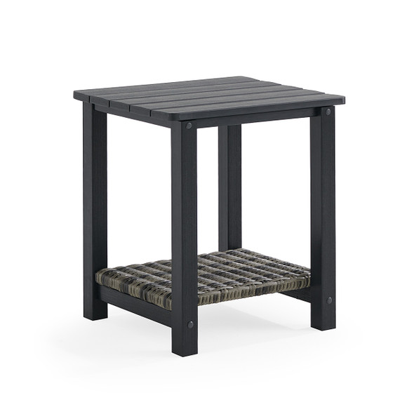 Nantucket Black Polymer 20 x 16 in. End Table