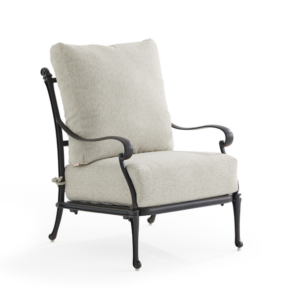Naples Aged Bronze Estate Cast Aluminum Club Chair With Cushion