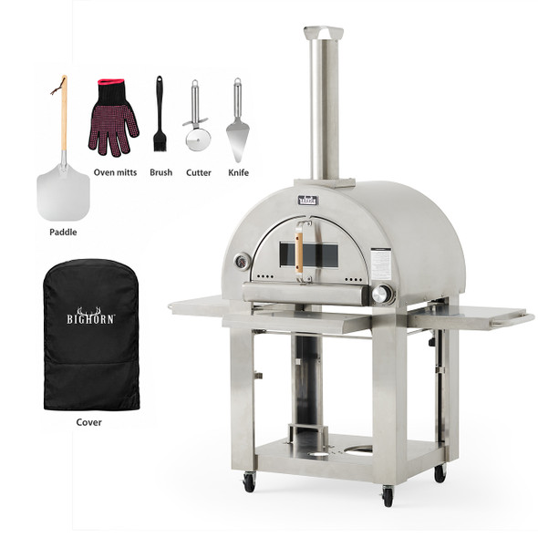 Big Horn Stainless Steel Propane Gas Outdoor Pizza Oven