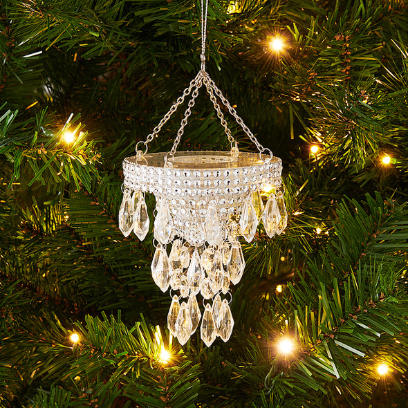 In-Store Only - 3.75 Inch Acrylic Chandelier Christmas Tree Ornament