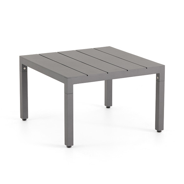 San Miguel Anthracite Aluminum 24 in. Sq. Top Side Table