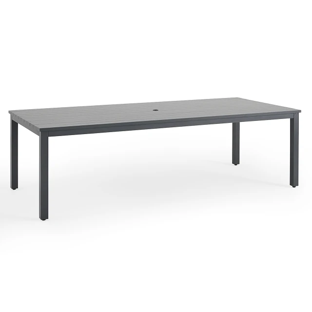 Soho Slate Grey Aluminum 50 x 28 in. Slat Top Storage Shelf Coffee