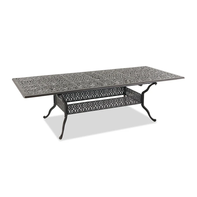 Naples Aged Bronze Cast Aluminum 90 x 64 in. Dining Table
