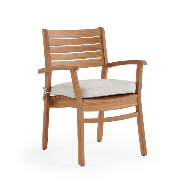 Warwick Natural Stain Solid Teak Stackable Dining Chair