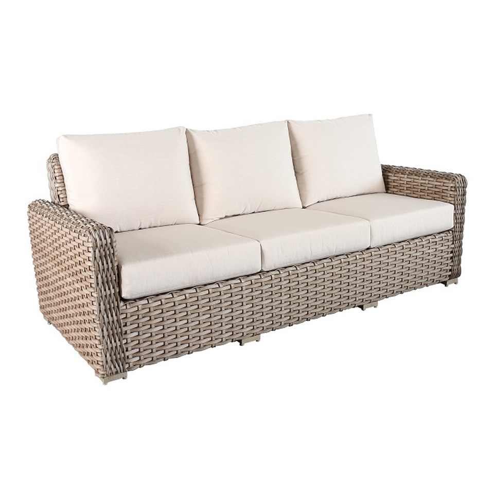 Siesta Aged Teak Outdoor Wicker and Cushion Chaise Lounge