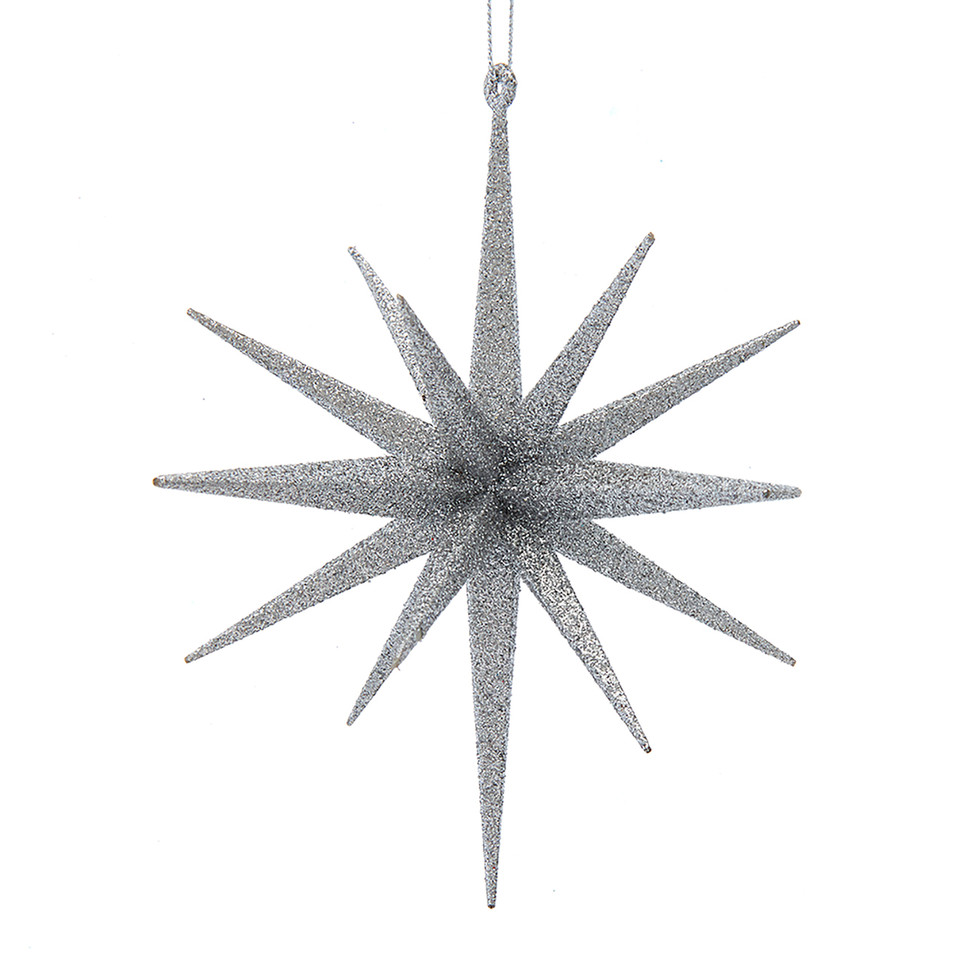6 in. Silver Star Ornament Fortunoff Backyard Store