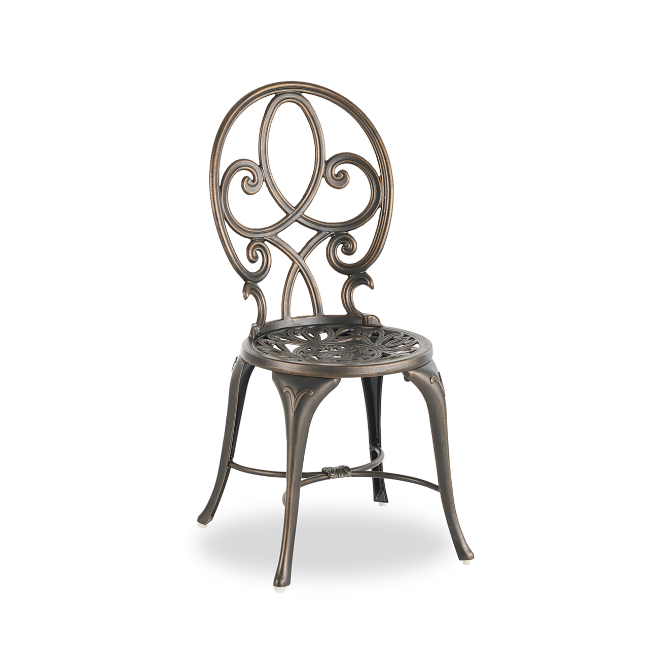 San Paulo Cast Aluminum Bistro Chair (Finish: Black)