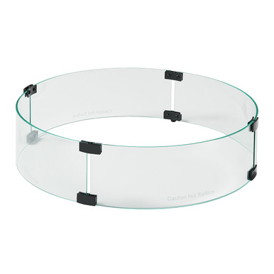 22 in. Glass Wind Screen, Fits 36 and 48 in. Fire Pit Table