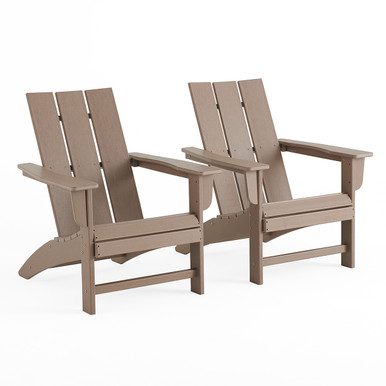 BLACK Modern 2 Piece XL Adirondack Chairs