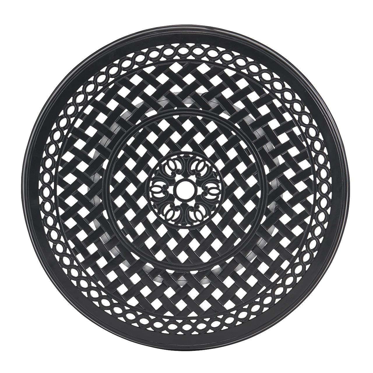 Tivoli Matte Black Cast Aluminum 40 in. D Lazy Susan (Finish: Black)