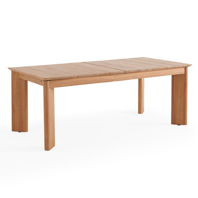 Leeds Teak 78-102 x 39 in. Extension Dining Table - Fortunoff