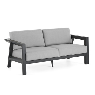 St. Lucia Midnight Aluminum with Cushions Sofa - Fortunoff