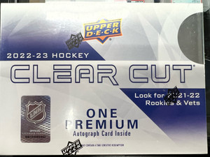 2022/23 Upper Deck Clear Cut Hockey Hobby Box 2022/23 Upper Deck Clear Cut Hockey Hobby Box