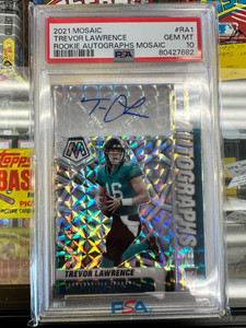 2021 Trevor Lawrence RC Mosaic Auto PSA 10 2021 Trevor Lawrence RC Mosaic Auto PSA 10