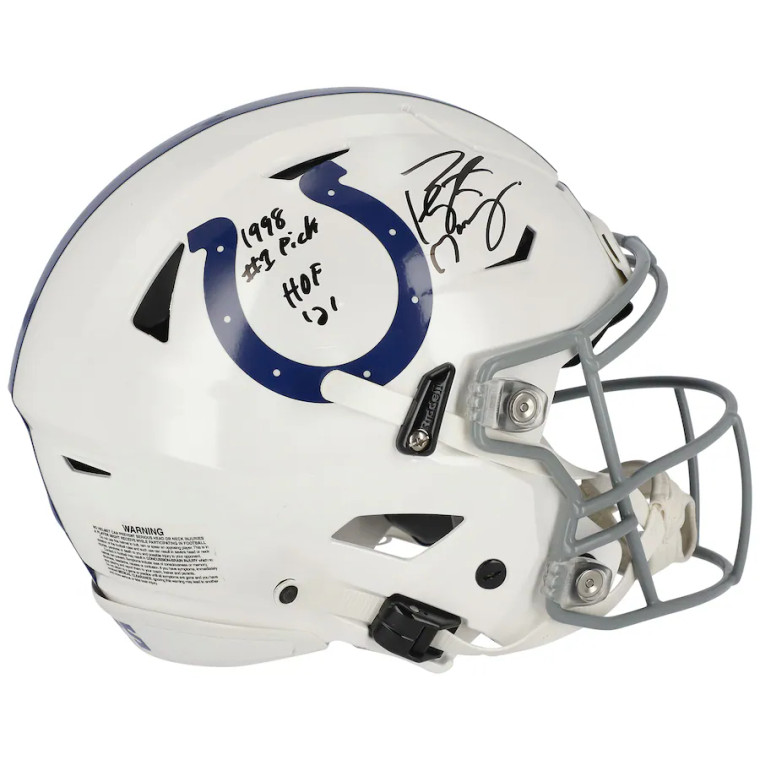 Peyton Manning Indianapolis Colts Fanatics Authentic Autographed Riddell Speed Flex Authentic Helmet with "1998 #1 Pick" and "HOF 21" Inscriptions