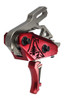 Rise Armament T35SR AR Trigger with Silver and Red Finish