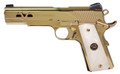 Oaks Wholesale IVER Golden Eagle G2 45 ACP 5-inch Ported Pistol with White Pearlized Grips