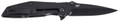 Columbia River CRKT 7600K Slag EDC Folding Knife with D2 Steel Blade and Black Stainless Steel Handle