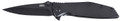Columbia River CRKT 7600K Slag EDC Folding Knife with D2 Steel Blade and Black Stainless Steel Handle