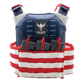 SHELLBACK TACTICAL STARS AND STRIPES LEVEL IV ARMOR KIT WITH MODEL 26605-2 CERAMIC PLATES