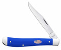 Case 16403 Slimline Trapper Folding Knife with Carbon Steel Clip Point Blade and Royal Blue Synthetic Handle