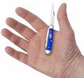 Case 16401 Tiny Trapper Folding Knife with Clip Point and Spey Blades in Tru-Sharp Stainless Steel and Royal Blue Handle