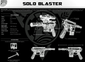BATTLEARMS SOLO BLASTER .22LR - AR15/M16/M4 / STAR WARS BLASTER PISTOL