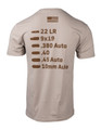 Glock Caliber T-Shirt 2XL Tan