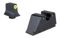 Trijicon Suppressor/Optic Height HD XR Night Sight Set for Glock Large Frame Green Tritium Yellow Front Outline