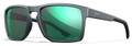Wiley X Founder Captivate Green Mirror and Clear Gray Lens Sunglasses