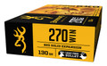Browning Ammo BXS Solid Expansion .270 Win 130 Grain Lead-Free Polymer Tip Hunting Ammunition, 20 Rounds