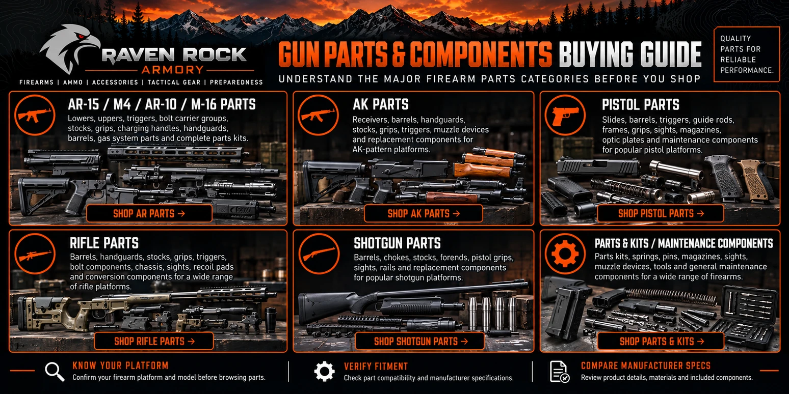 Gun Parts & Components Buying Guide | AR-15, Pistol, Rifle & Shotgun Parts | Raven Rock Armory