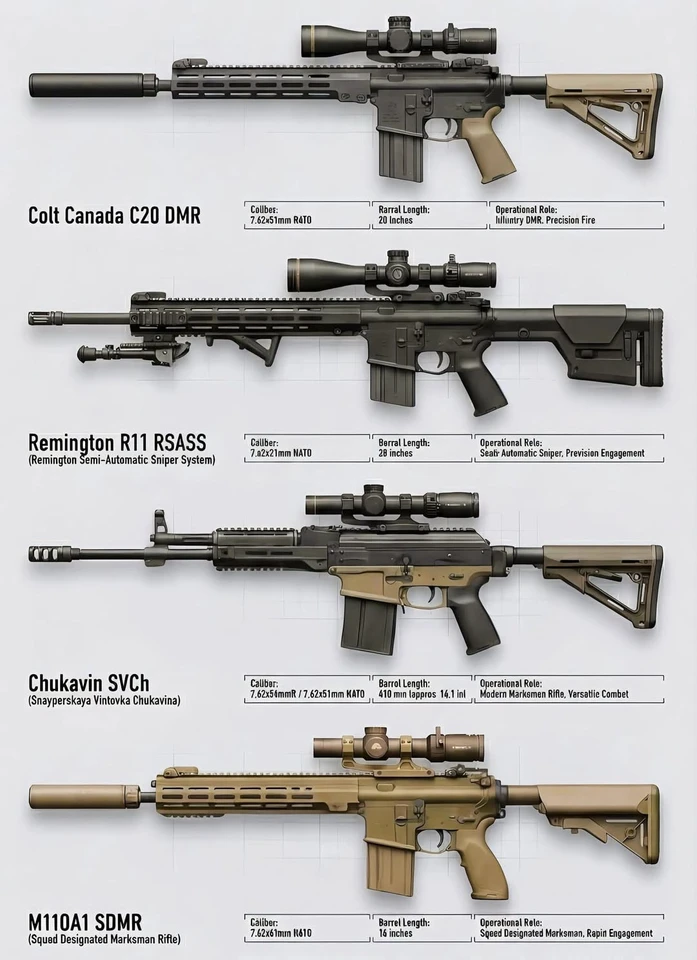 Modern Designated Marksman Rifles: What This Image Shows and How to Build a Similar Setup