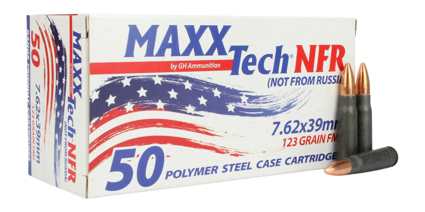 Tulammo MaxxTech 7.62x39mm Full Metal Jacket Steel Case Ammunition