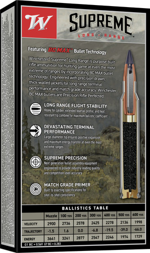 Winchester Ammo S300BC 300 Winchester Magnum 195-Grain BC Max Ammunition 20-Round Box