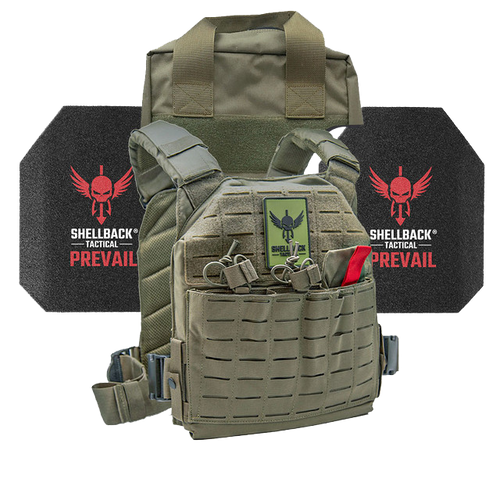 SHELLBACK TACTICAL DEFENDER 2.0 LEVEL III ARMOR KIT WITH AR1000 STEEL PLATES