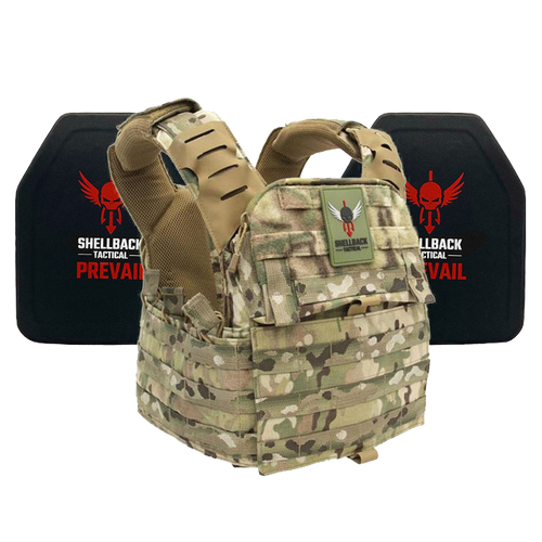 SHELLBACK TACTICAL BANSHEE ELITE 2.0 LIGHTWEIGHT LEVEL IV ARMOR KIT WITH MODEL 4SICMH CERAMIC PLATES