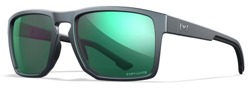 Wiley X Founder Captivate Green Mirror and Clear Gray Lens Sunglasses