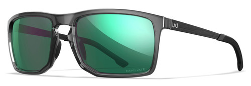 Wiley X Axe Captivate Green Mirror and Clear Gray Lenses Safety Glasses