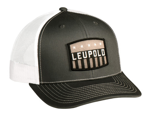 Leupold 187752 USA Trucker Cap with Charcoal and White Design