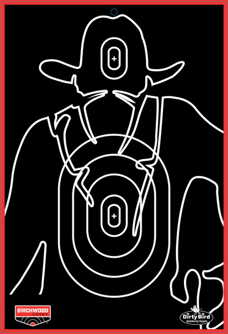 Birchwood Casey DirtyBRD 12x18 Gunslinger Target 6 Pack for Pistol and Rifle Practice