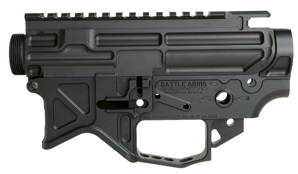 Battle Arms Authority Elite Ambidextrous AR15 Receiver Set – 7075-T6 Billet (Black Anodized)