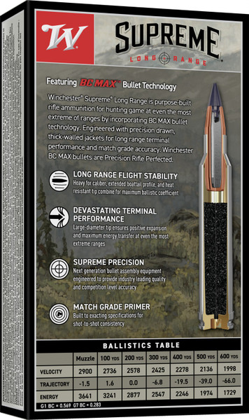 Winchester Ammo S300BC 300 Winchester Magnum 195-Grain BC Max Ammunition 20-Round Box