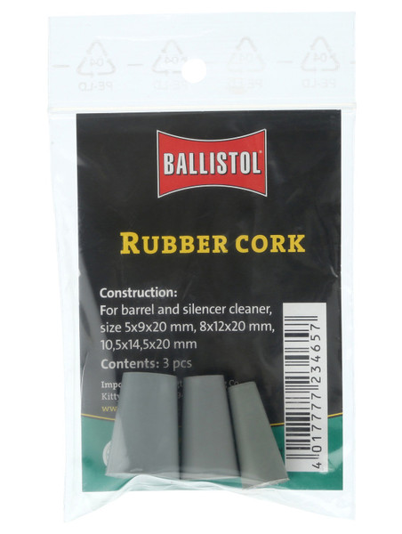 Ballistol USA Rubber Cork Set Three Sizes