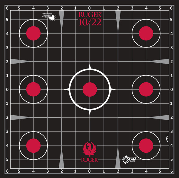 Allen 27991 Ruger Splash Adhesive Target Kit for 10/22 Rifles